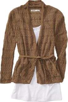 Old Navy Pointelle Tie-waist Cardigans - Lyst