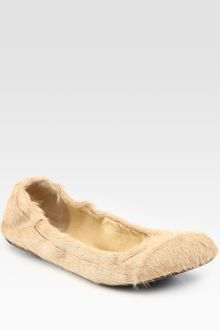 See By Chloé Calf Hair Ballet Flats - Lyst