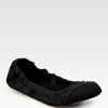 See By Chloé Calf Hair Ballet Flats in Black - Lyst