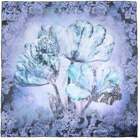 Valentino Square Scarf in Blue - Lyst