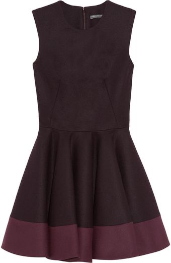 Alexander McQueen Flared Wool-Felt Dress - Lyst