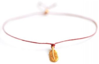 Bijouxbar By Vivien Frank Cutest Gold Feather Charm Bracelet  - Lyst