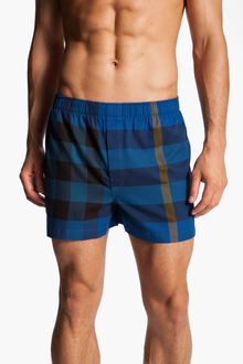 Burberry Check Print Woven Boxers - Lyst