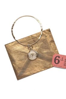 Jessica De Lotz Jewellery Hand Stamped Handcuff Wax Seal Bangle - Lyst