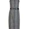 Michael Kors Sheath Tweed Dress in Black - Lyst