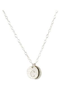 Peggy Li 2 Disc Hammered Large Initial Necklace  - Lyst