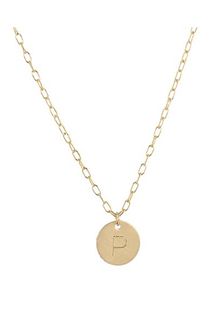 Peggy Li 1 Disc Large Initial Gold Necklace Gf - Lyst