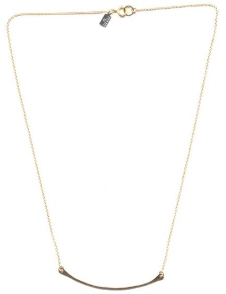Peggy Li Single Bar Necklace Gf in Gold - Lyst