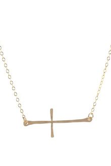 Peggy Li Sideways Cross Necklace Gf - Lyst