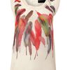 Pussycat Feather Print Chiffon Vest in Beige (white) - Lyst