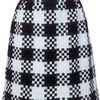 Valentino Checkered Skirt in Black - Lyst