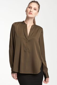 Vince Oversized Silk Blouse - Lyst