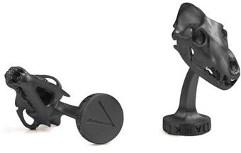 Violet Darkling Matte Black Wolf Skull Cufflinks - Lyst