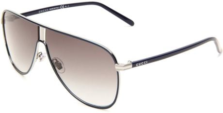 Gucci Gucci Womens Gucci S Aviator Sunglasses in Blue (blue frame/grey gradient lens) - Lyst