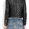 Moschino Quilted Leather Jacket in Black - Lyst