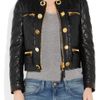 Moschino Quilted Leather Jacket in Black - Lyst