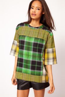 ASOS Collection Asos Tshirt with Mixed Checks - Lyst