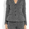 Burberry Tweed Jacket in Gray - Lyst