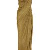 Lanvin Draped Lamé Gown in Gold - Lyst