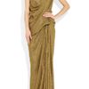 Lanvin Draped Lamé Gown in Gold - Lyst