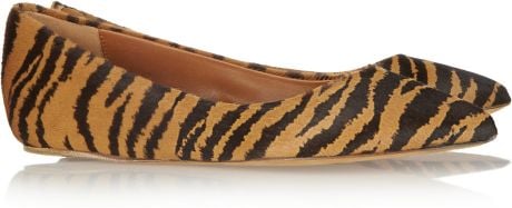 tiger print ballet flats