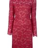Valentino Scallop Edge Dress in Red - Lyst