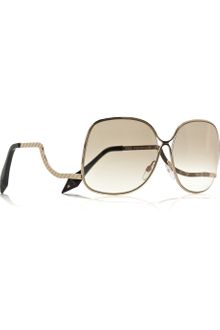 Victoria Beckham Squareframe Rose Goldplated Sunglasses - Lyst