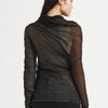 Alexander Wang Asymmetrical Shrink Wrap Top in Black - Lyst