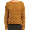 Alexander Wang Large Embossed Long Sleeve Crewneck Sweater in Brown (mustard) - Lyst