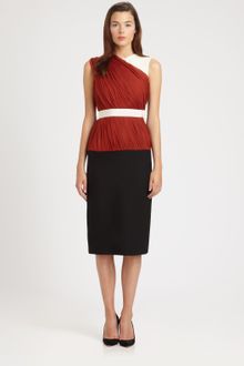 Giambattista Valli Colorblock Drape Dress - Lyst