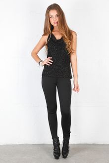 Haute Hippie Caviar Beading Halter Top - Lyst