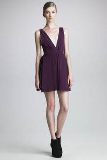 J. Mendel Tech Jersey Plunging neckline Dress - Lyst
