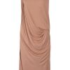 Michael Kors Draped Crepe Dress in Pink (blush) - Lyst