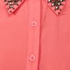 Nasty Gal Total Stud Blouse  in Pink (coral) - Lyst