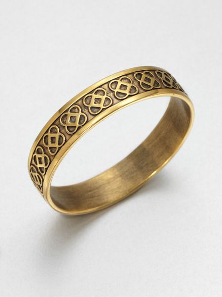 Oscar De La Renta Knot Bangle Bracelet in Gold - Lyst