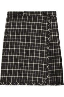 See By Chloé Plaid Wool and Cotton Blend Mini Skirt - Lyst