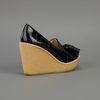 Stella Mccartney Loafer Wedge in Black - Lyst