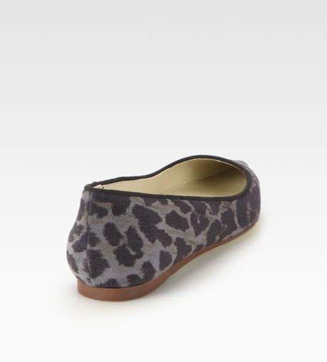 gray leopard flats