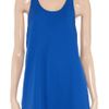 Victoria Beckham Drape Back Crepe Tank in Blue (denim) - Lyst