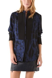 3.1 Phillip Lim Combo Tuxedo Shirt - Lyst