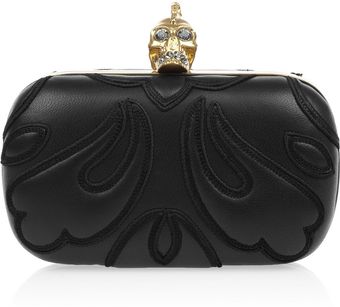 Alexander McQueen Punk Baroc Skull Leather Box Clutch - Lyst