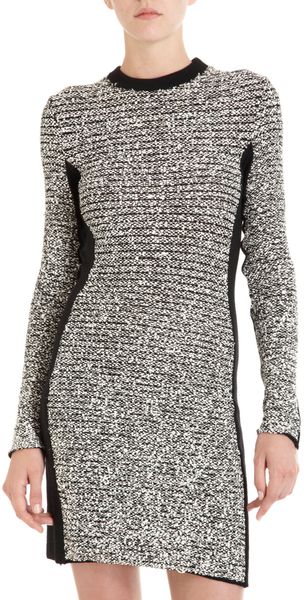 Alexander Wang Rubberized Tweed Dress - Lyst