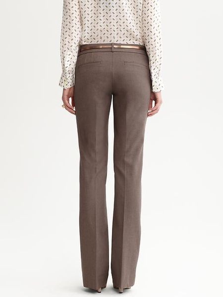 brown flare trousers