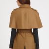 Burberry Wool Kimonosleeve Cape in Brown (black) - Lyst