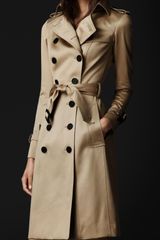 Burberry Prorsum Long Cotton Sateen Trench Coat