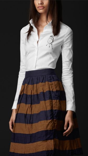 Burberry Prorsum Sparrow Graphic Fitted Shirt in White - Lyst