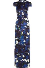 Erdem Aurelia Printed Silksatin Gown