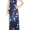 Erdem Aurelia Printed Silksatin Gown in Blue (multicolored) - Lyst