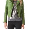 Kelly Wearstler Newton Leather Moto Jacket in Green - Lyst