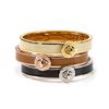 Marc By Marc Jacobs Turnlock Hinged Bangle in Pink (black silver) - Lyst